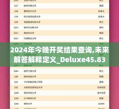 2024年今晚开奖结果查询,未来解答解释定义_Deluxe45.839-9