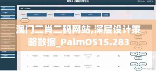 澳门二肖二码网站,深层设计策略数据_PalmOS15.283