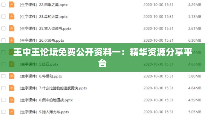 王中王论坛免费公开资料一:精华资源分享平台