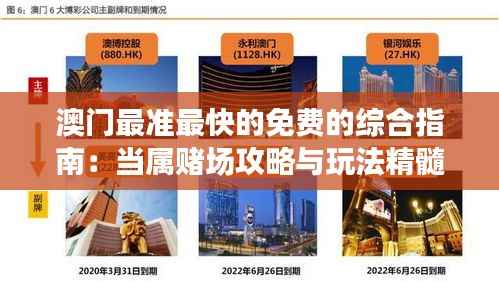 澳门最准最快的免费的综合指南:当属赌场攻略与玩法精髓